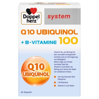Abbildung der Produktverpackung Doppelherz system Q10 UBIQUINOL 100 Frontansicht